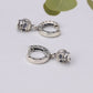 Women and Men Earring 925 Sterling Silver Vintage Punk Skull Earring