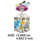 Fashion Punk Skull Patches Print On T-shirt A-level Washable Iron On Transfer Colorful Sugar Skull