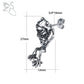 Rock Roll Stud Earrings Skull Frog for Men Stainless Steel