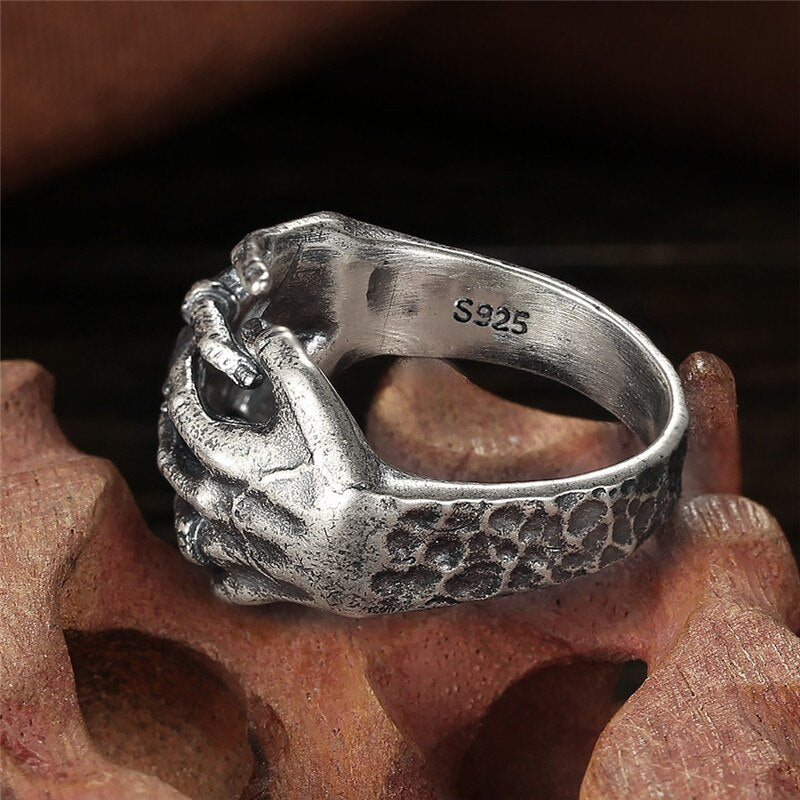 Skull Hand Thai Silver Open Rings