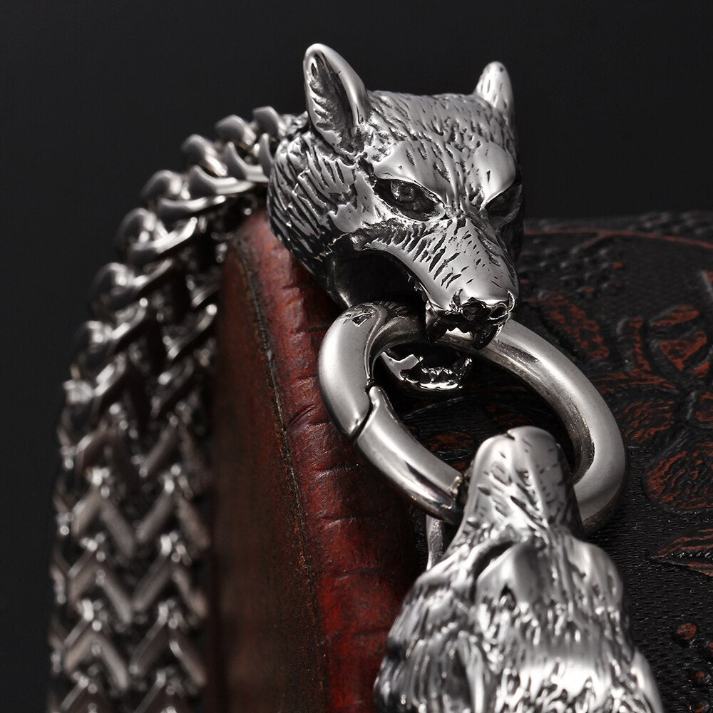 Skull Wolf Lion Head Bracelet Stainless Steel