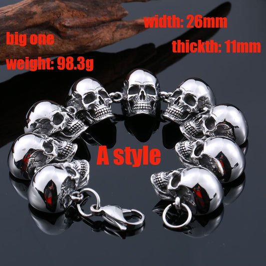 316L Stainless Steel bracelet punk skull Bracelet