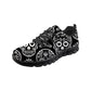 Women Flats Shoes Sugar Skull Calavera Pattern Lace Up Sneakers Running Shoes