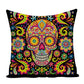 Colorful Square Pillow cover Sugar Skull Decor Living Room Cushion