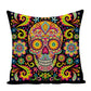 Colorful Square Pillow cover Sugar Skull Decor Living Room