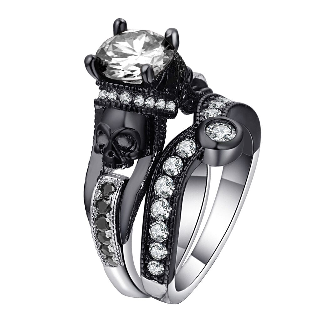 Skull Ring Set For Women Men Punk Style Fashion Jewelry Charm