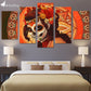 HD 5 piece Canvas Art HD Printed Day of the Dead Face sugar skull