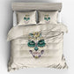 Halloween Fashion Sugar Skull Bedding Set Floral Bed Duvet Cover