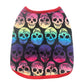 Pet Dog Vest Clothes Cartoon Skull Vest Clothes For Dogs Cat T-shirt