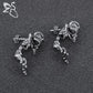 Rock Roll Stud Earrings Skull Frog for Men Stainless Steel