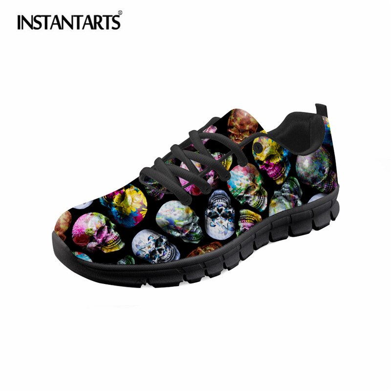 Punk Style Skulls Print Women's Casual Flat Shoes