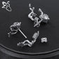 Rock Roll Stud Earrings Skull Frog for Men Stainless Steel