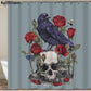 Mexican Fabric Sugar Skull show Curtains Cartoon Colored Skull  Shower Curtain Bathroom Waterproof  Polyester With Hooks