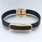 Hiphop Style Microfiber Leather Bracelets with Stainless Steel