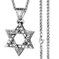 Male Stainless Steel Link Chain Round Circle Cross Pendant Necklace