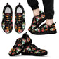 Women Flats Casual Sneakers Blossom Flowers Skull Pattern