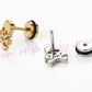 New CrossBones Ear Stud Skull Heads Cut Skeleton Plating Titanium Black Gold