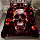 YI CHU XIN sugar Skull Bedding Set Duvet Cover Blue Fire Bedclothes 3pcs