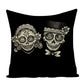 Colorful Square Pillow cover Sugar Skull Decor Living Room