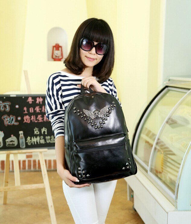 stacy bag hot sale good quality women men leather backpack