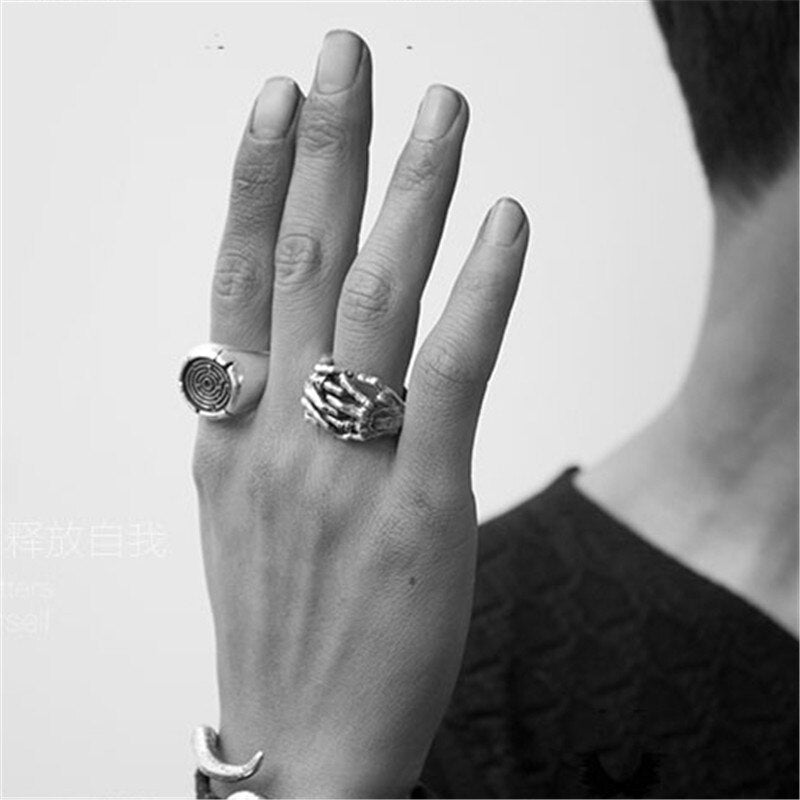 Skull Hand Thai Silver Open Rings