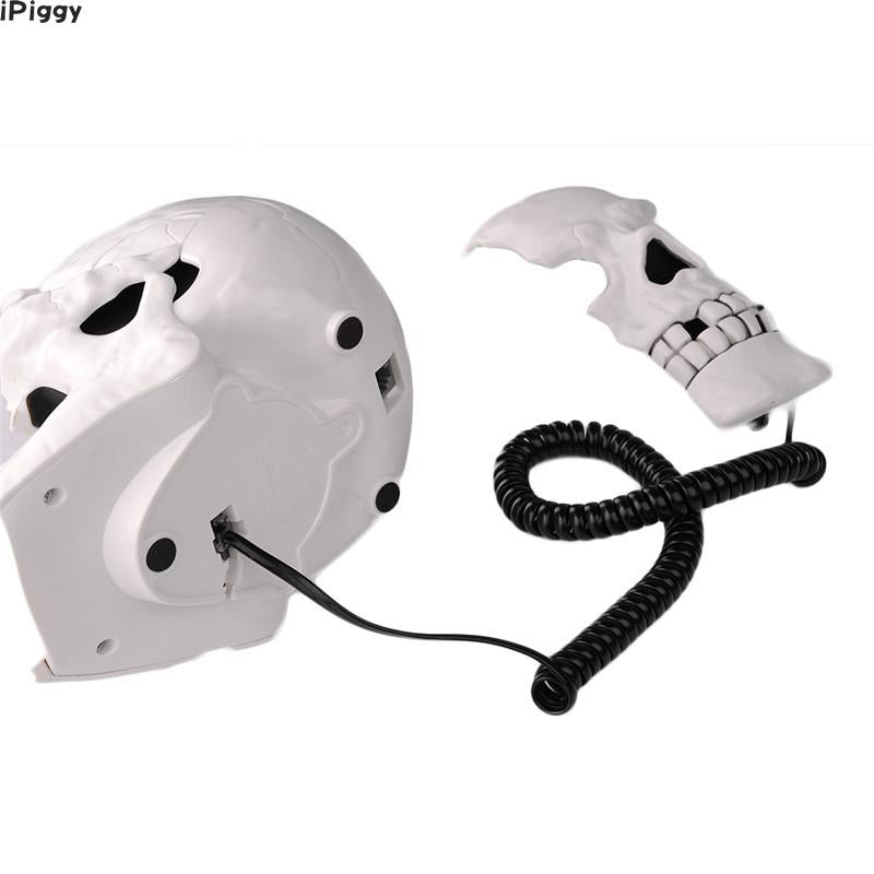 telefone LED light Skull Skeleton Telephone Flashing Eyes Corded Land Line