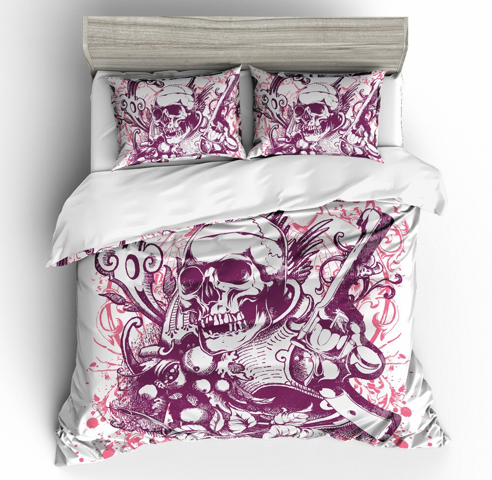 3D sugar skull Bedding Set queen skull duvet cover