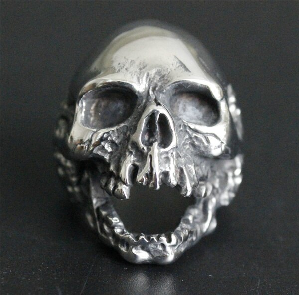 2017 Heavy Death Skull Ghost Ring 316L Stainless Steel