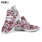 Punk 3D Rose Skull Print Woman Spring/Autumn Flats Shoes