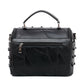 Women Real Split Sheep Leather Messenger Bag Rivet Skull