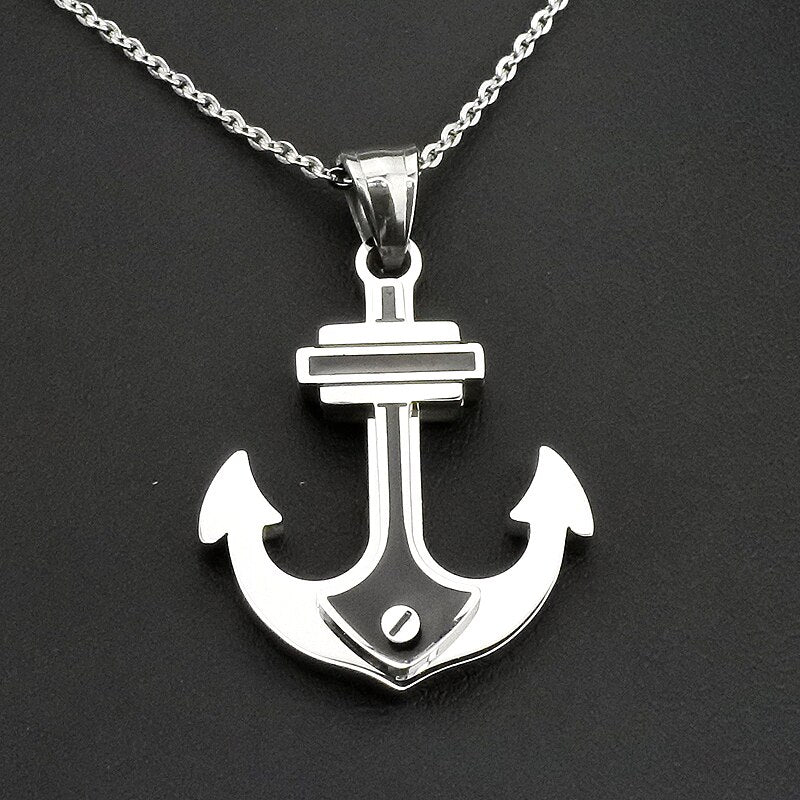 Vintage Men's Anchor Necklace Pendant