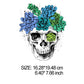 Fashion Punk Skull Patches Print On T-shirt A-level Washable Iron On Transfer Colorful Sugar Skull