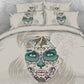 4/6pcs white background bed sets single queen super king