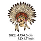 Fashion Punk Skull Patches Print On T-shirt A-level Washable Iron On Transfer Colorful Sugar Skull