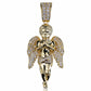 AAA+ Zircon Bling Ice Out Cupid Angel Pendant Necklaces Gold
