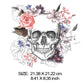 Fashion Punk Skull Patches Print On T-shirt A-level Washable Iron On Transfer Colorful Sugar Skull