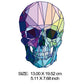 Fashion Punk Skull Patches Print On T-shirt A-level Washable Iron On Transfer Colorful Sugar Skull