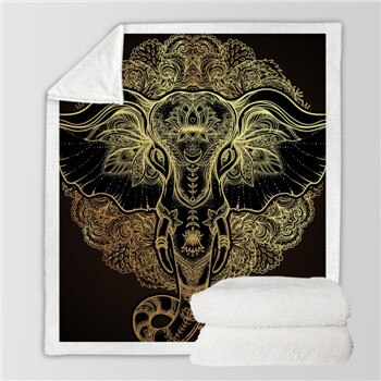 2 Sizes Flowery Skull by SunimaArt Throw Blanket Purple Gothic