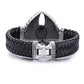 8.66'' Cool 316L Stainless Steel Men's Heavy Genuine leather Large Angel