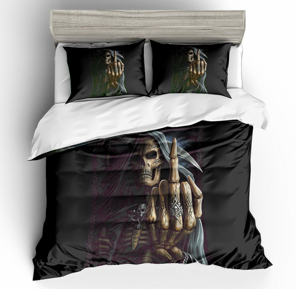 3D sugar skull Bedding Set queen skull duvet cover