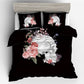 Halloween Fashion Sugar Skull Bedding Set Floral Bed Duvet Cover