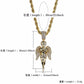 AAA+ Zircon Bling Ice Out Cupid Angel Pendant Necklaces Gold