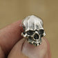925 Sterling Silver Mens Biker Rock Punk Skull Stud Earrings TA40