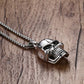 Men's Stainless Steel Skull Pendant Necklace in Tone Biker