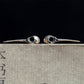 1Pair Unique Vintage Silver Hummingbird Skull Earrings Studs Black