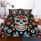 3pcs Sugar Skulls Microfiber Boys Duvet Cover Bedding