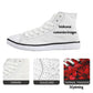 Cool Punk Skull Printed Men's High-top Canvas Shoes