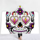 Unique Customized Skull Girl Print Hooded Blanket Day of the Dead