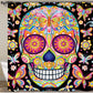 Mexican Fabric Sugar Skull show Curtains Cartoon Colored Skull  Shower Curtain Bathroom Waterproof  Polyester With Hooks