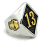 Stainless Steel Cool Skull Golden Punk Ring